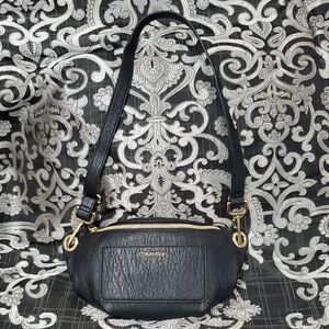 Calvin Klein Sonoma Black Leather Sling Chest Bag